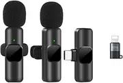 Snblzhef Wireless Lavalier Microphone Portable Audio Video Recording Mini Mic for Live Broadcast Gaming Phone Mic