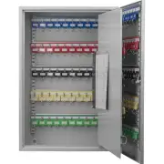 150 Key Lockable Wall Mount Key Cabinet with Colorful Tags and Adjustable Racks