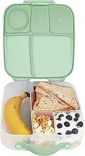 b.box Lunch Box for Kids: Bento Box w/ 4 Compartments (2 Leak Proof), Removable Divider & Gel Pack. Ideal for Big Eaters 3+. School Supplies, 8½ Cup Capacity