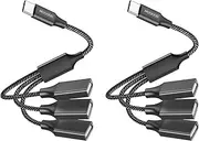 USB C Male to Three USB Female Cable,USB c Splitter to USB USB c Splitter Audio and Charging Type C to 3 Type A 2.0 Port Splitter Multi Hub for MacBook,iPad Pro Air,Microsoft Surface Go,PC,Laptop