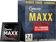 Kimono MAXX Large Flare Latex Condoms, 24 condoms