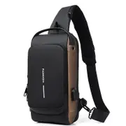 Anti Theft Men Shoulder Bag With Usb Charging Port