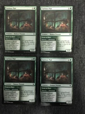 MTG Magic The Gathering, Curious Pair x4 NM Throne of Eldraine