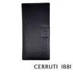 【CERRUTI 1881】義大利頂級小牛皮12卡長夾皮夾 CEPU05541M(黑色 贈禮盒提袋)