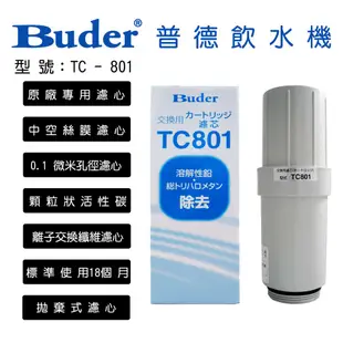 BUDER 本體濾心TC801   適用 HITACHI 長江日立電解水機