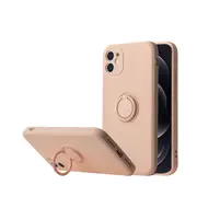 ZUSLAB iPhone 11 Pro Max Case Silicone Stand Magnetic Finger Ring Kickstand Bumper Pro Maxtective Cover for Apple - Pink
