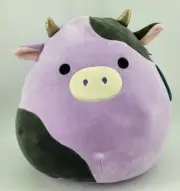 NWT Squishmallow Alexie the Purple Cow 12" Plush Toy Stuffed Animal Kellytoy