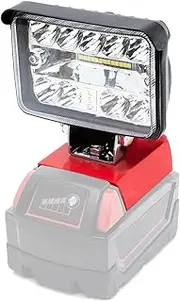 3 Inch LED Work Light for Milwaukee M18 20V Lithium Batteries Super Bright for Camping Hiking Emergency 180 Degree Rotation Jobsite Light Portable Handheld Flashlight