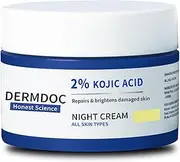 DermDoc Damage Recovery Night Cream With 2% Kojic Acid, 50 g | Lightweight Cream For All Skin Types | Lightens Blemishes, Treats Sun Damage Scars & Age Spots | No Parabens, Silicones & Sulphates