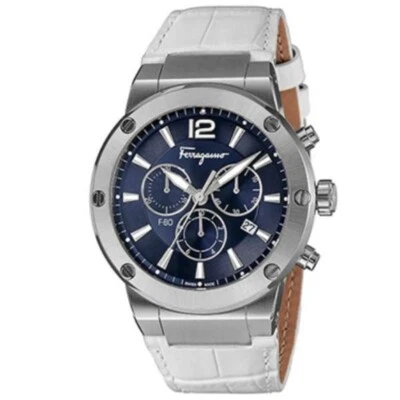 Salvatore Ferragamo F-80 SFEX00119 White Men's Watch New + Box & Paper's
