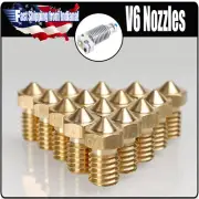10 Pack V6 Nozzles, J-HEAD Nozzle M6 Brass Nozzle 1.75mm, V6 Hotend Nozzles