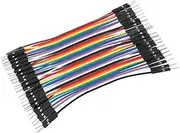10Pcs Wire, Plastic Male-Male Cable 2.54mm Electronic Components, 10cm Length, Made of Material, Wide Application with Computers, Instruments, Meters