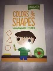 NEW Kindergarten colors & shapes homework helper workbook 64 pages