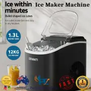Devanti Portable Ice Maker Machine Ice Cube Tray 12kg Bar Compact Countertop NEW