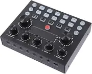Sound Card Digital Mixer Sound Board Soundboard Podcast Equipment Podcast Microphone Voice Changer Dj Equipment Sound Effect Board Dj Mixer Music Mixer Electronic Component Black Generic