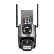 4K Outdoor Security Cameras, Dual Lens Wired PTZ Cameras for Outdoor Home Security, Tracking/AI Detection, Full Color Night, 2-Way Audio