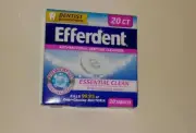 EFFERDENT ANTI-BACTERIAL DENTURE CLEANSER (20TABLETS/1BOX) DENTIST RECOMMEND!!!!
