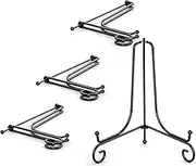 4 PCS Iron Display Stand, Amaezorx Plate Stands for Display, 6 Inch Plate Holder Display Stand, Book Display Stand Tabletop, Metal Easel Stand for Picture Frame, Decorative Plates, Photo, Collectibles