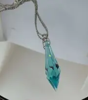 Swarovski Crystal Antique Green Icicle 8611 Suncatcher/ Prism; 2 Sizes: 40/ 50mm