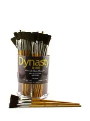 Dynasty B-300 Camel Hair Flat Brushes in Canister - canister of 72