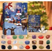 Crystal Advent Calendar Rock Mineral Advent Calendar with 24 Natural L1
