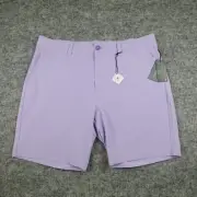 Travis Mathew Tech Chino Shorts Mens 38 Purple Light 8'' Performance Golf NWT