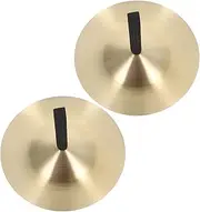 Abaodam 1 Pair Musical Instrument Teaching Small Cymbals Mini Cymbals Hand Cymbals Hand Cymbals Dancer Percussion Cymbal Hand Percussion Cymbals Copper Golden