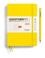 [LEUCHTTURM1917] Medium (A5) Hardcover Weekly Planner Notebook 2025 in Citrone