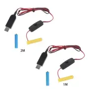 USB Power Supply Cable for AAA Replace 2 AAA for Games Remotes