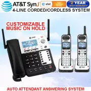 AT&T SynJ SB67138 DECT 6.0 4-LINE CORDED CORDLESS PHONE SYSTEM - 2 CORDLESS