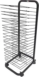 Art Easel Drying Rack, Painting Drying Rack with 20 Flexible Shelves 4 Wheels, Canvas Art Storage Rack for Classroom, Art Studio, Art Club
