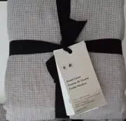 NEW West Elm European Linen Waffle Weave King/ CalKing Duvet, Ash
