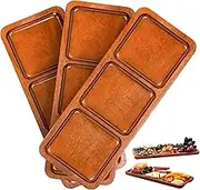 3-Grid Acacia Charcuterie Board | Wooden Divided Food Tray with Sturdy Serving Utensils | Elegant Platter for Birthdays, Weddings, Christmas, Graduations & Special Occasions