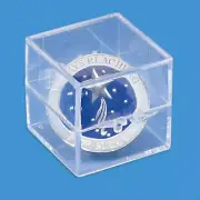 1" x 1" x 1" Clear Plastic Hinged Storage Box Cube Beads Jewelry Tote Container