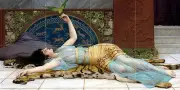 RELAXATION J. GODWARD girl woman bird Tile Mural Wall Backsplash Marble Ceramic