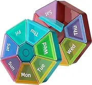 7 Days Pill Organizer, 2 Pack Weekly Pill Organizer,Pocket Pill Organizer, Weekly Pill Case, Pill Box.