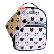 BETSEY JOHNSON Panda Backpack and Pouch Set Blush Pink Stripes New with tags