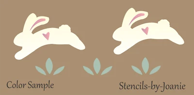 Joanie 12" Stencil Easter Spring Jumping Bunny Rabbit Border Prim DIY Craft Sign