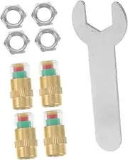 PRETYZOOM 4pcs Locking Valve Stem Caps for Tire Pressure Monitoring Indicator for Cars Trucks Suvs Easy Installation Extends Tire Lifespan Continuous Safety Monitoring
