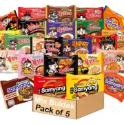 [5 Packs in 5 Diff. Flavors] Samyang Korea Hot Chicken Spicy Ramen Noodle Bundle