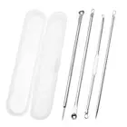 4pcs/set Blackhead Remover Tool Set Pimple Blemish Comedone Acne Extractor