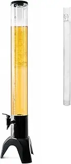Beer Tower Dispenser, Durable, Keep Cold, Clear Fashionable, Easy to Clean, Margarita Mimosa Drink Beverage Dispenser with Detachable Ice Tube & 7 Color Light, for Home/Bar/Party/Hotels(Color:3