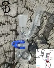 14mm Female to 14mm Male Sidecar Glass Drop Down Reclaim Removable XL Jar USA