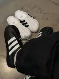 在飛比找Kazima Studio優惠-Adidas Superstar 包頭防水穆勒拖鞋（兩色）黑