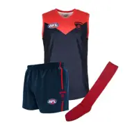 AFL Footy Melbourne Demons Auskick Pack Guernsey Jersey Jumper Shorts Socks