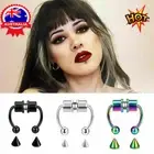 Non-Piercing Magnetic Nose Ring Segment Helix Tragus Faux Clicker Fake Septum RL