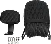 Black Passenger Seat Backrest Replacement for Indian Scout Bobber Twenty Sixty ABS Enhancing Riding Comfort with High Quality Artificial Leather and Sponge Material Practical