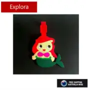 Princess Ariel in The Little Mermaid NAME TAG, ID LABLE FOR LUGGAGE, BAG