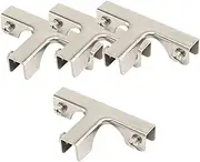 LIGIGWASH 4Pcs Shaped Glass Shelf Clamps for Thick Glass and Brackets for Display Cabinets Fish Tanks and Glass Assembly Heavy Duty Glass Fixation Clips