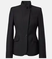 [McQueen] McQueen Wool and mohair jacket AU 18 black